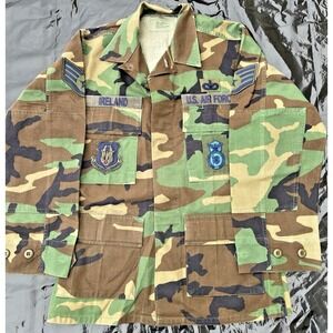 M65 FIELD SHIRT/JACKET US AIR FORCE WOODLAND CAMO SIZE X-SMALL